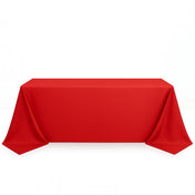 Scuba Polyester Rectangular Tablecloth 90"x132" - Red - By TCF Linen - thumbnail number 1