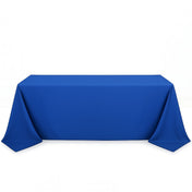 Scuba Polyester Rectangular Tablecloth 90"x132" - Royal Blue - By TCF Linen - thumbnail number 1