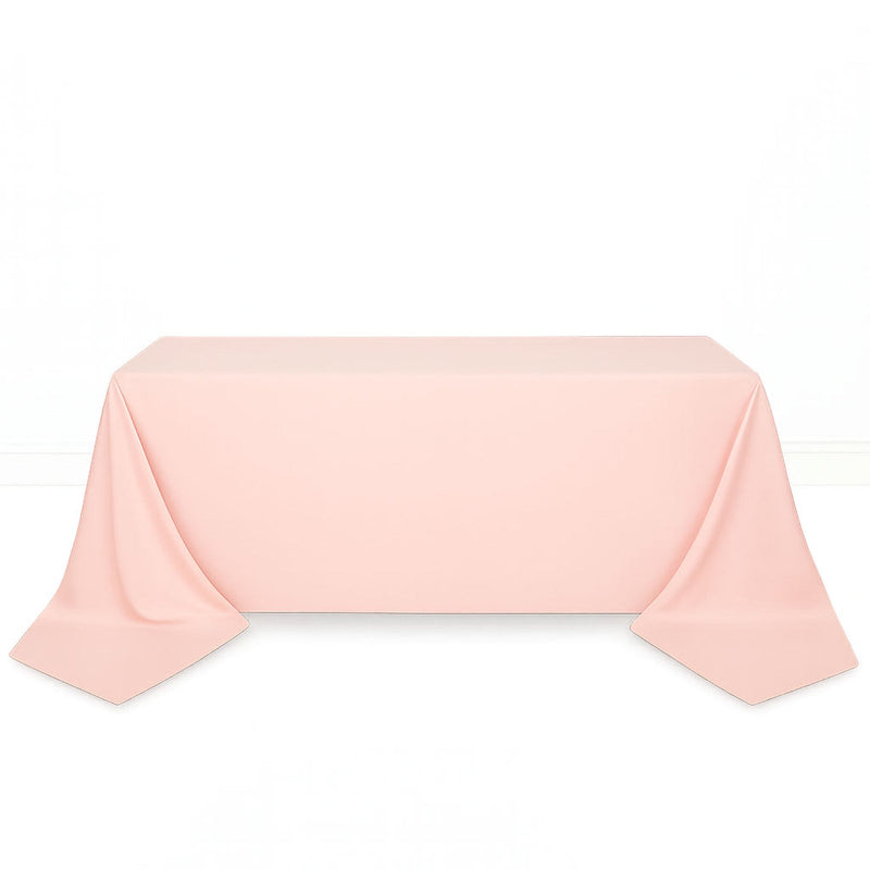 Scuba Polyester Rectangular Tablecloth 90"x156" - Blush - By TCF Linen - thumbnail number 1