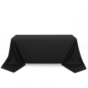 Scuba Polyester Rectangular Tablecloth 90"x156" - Black - By TCF Linen - thumbnail number 1