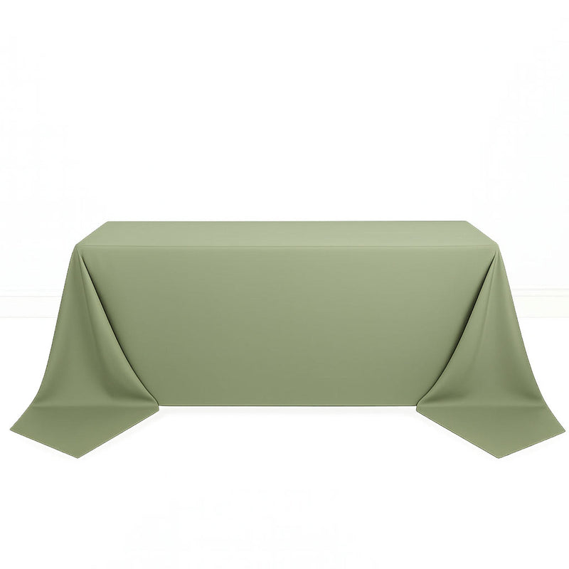 Scuba Polyester Rectangular Tablecloth 90"x156" - Dusty Sage - By TCF Linen - thumbnail number 1