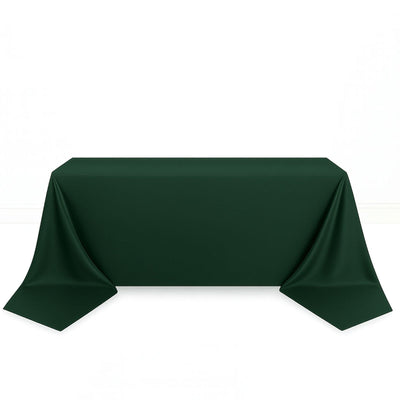 Scuba Polyester Rectangular Tablecloth 90"x156" - Hunter Emerald Green - By TCF Linen - thumbnail number 1