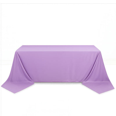 Scuba Polyester Rectangular Tablecloth 90"x156" - Lavender - By TCF Linen