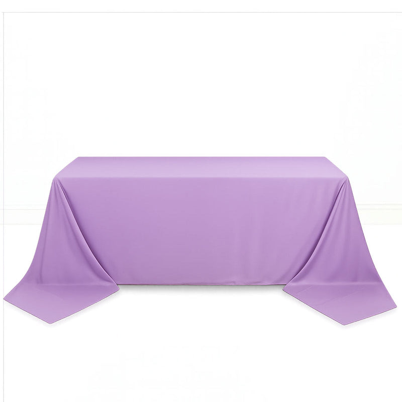 Scuba Polyester Rectangular Tablecloth 90"x156" - Lavender - By TCF Linen - thumbnail number 1