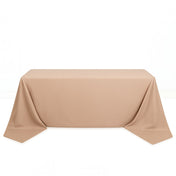 Scuba Polyester Rectangular Tablecloth 90"x156" - Nude - By TCF Linen - thumbnail number 1