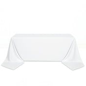 Scuba Polyester Rectangular Tablecloth 90"x156" - White - By TCF Linen - thumbnail number 1