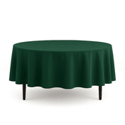 Scuba Polyester Round Tablecloth 90" - Hunter Emerald Green - By TCF Linen - thumbnail number 1