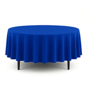 Scuba Polyester Round Tablecloth 90" - Royal Blue - By TCF Linen - thumbnail number 1