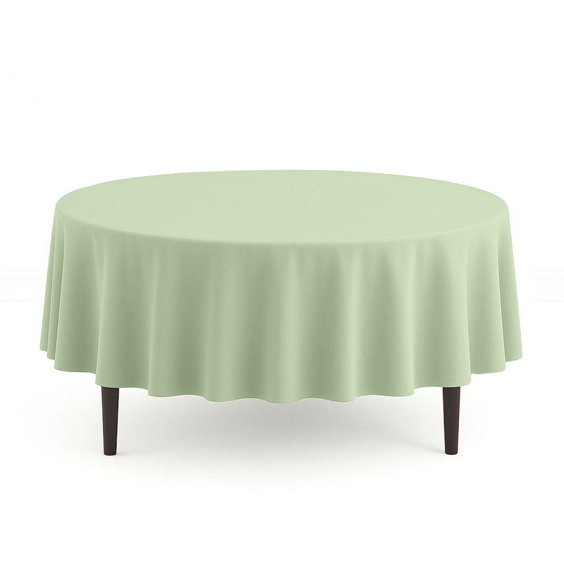 Scuba Polyester Round Tablecloth 90" - Sage Green - By TCF Linen - thumbnail number 1