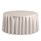 Scuba Polyester Round Tablecloth 120" - Silver - By TCF Linen - thumbnail number 1