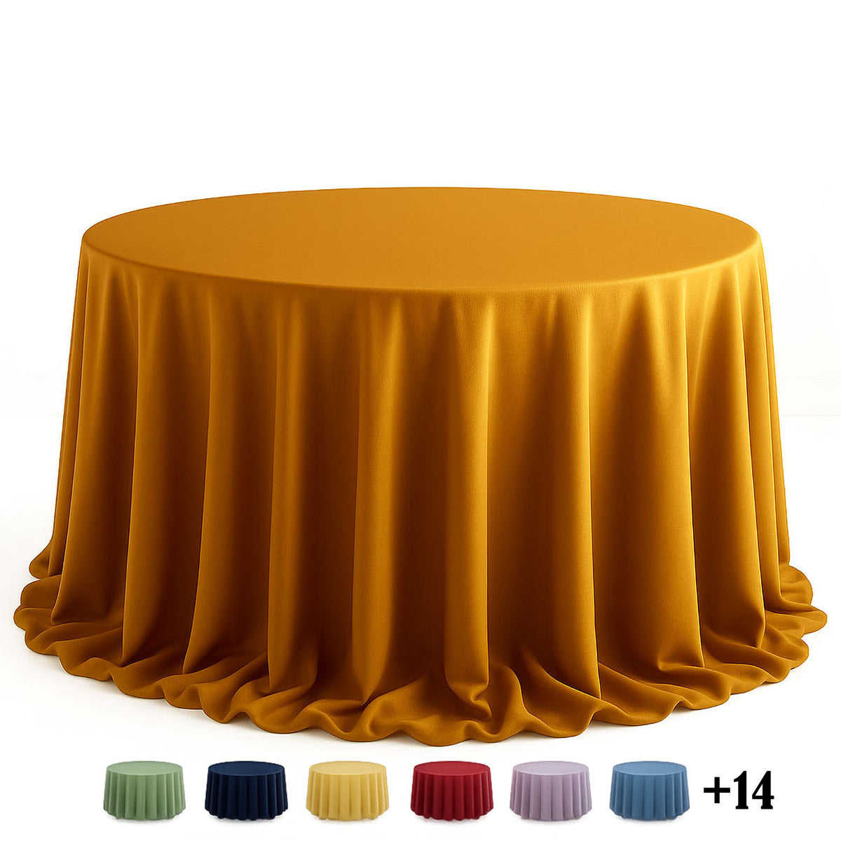 Scuba Polyester Round Tablecloth 132" - By TCF Linen