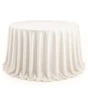 Scuba Polyester Round Tablecloth 132" - Pearl - By TCF Linen - thumbnail number 1