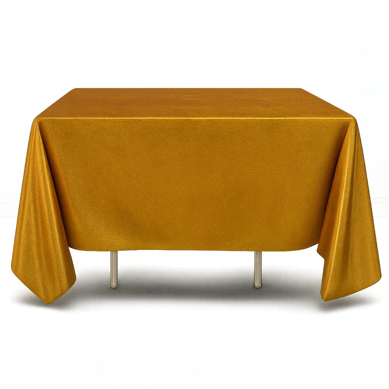 70x70 gold scuba polyester square table cover - thumbnail number 1