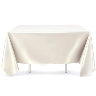 Scuba Polyester Square Tablecloth 70"x70" - Pearl - By TCF Linen