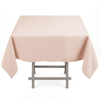 Premium Polyester Square Tablecloth 54"x54" - 220GSM - Blush - By TCF Linen