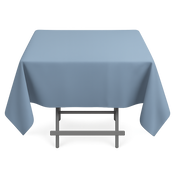 Premium Polyester Square Tablecloth 54"x54" - 220GSM - Dusty Blue - By TCF Linen - thumbnail number 1