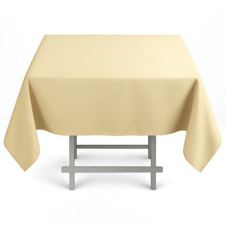 Premium Polyester Square Tablecloth 54"x54" - 220GSM - Champagne - By TCF Linen