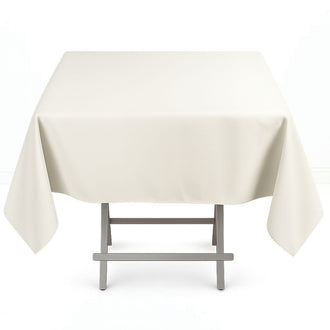 Premium Polyester Square Tablecloth 54"x54" - 220GSM - Ivory - By TCF Linen