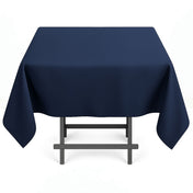 Premium Polyester Square Tablecloth 54"x54" - 220GSM - Navy Blue - By TCF Linen - thumbnail number 1