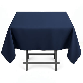 Premium Polyester Square Tablecloth 54"x54" - 220GSM - Navy Blue - By TCF Linen