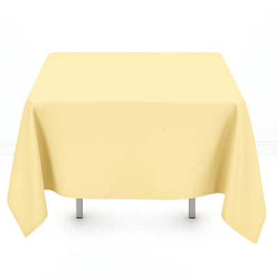Premium Polyester Square Tablecloth 70"x70" - 220GSM - Champagne - By TCF Linen - thumbnail number 1