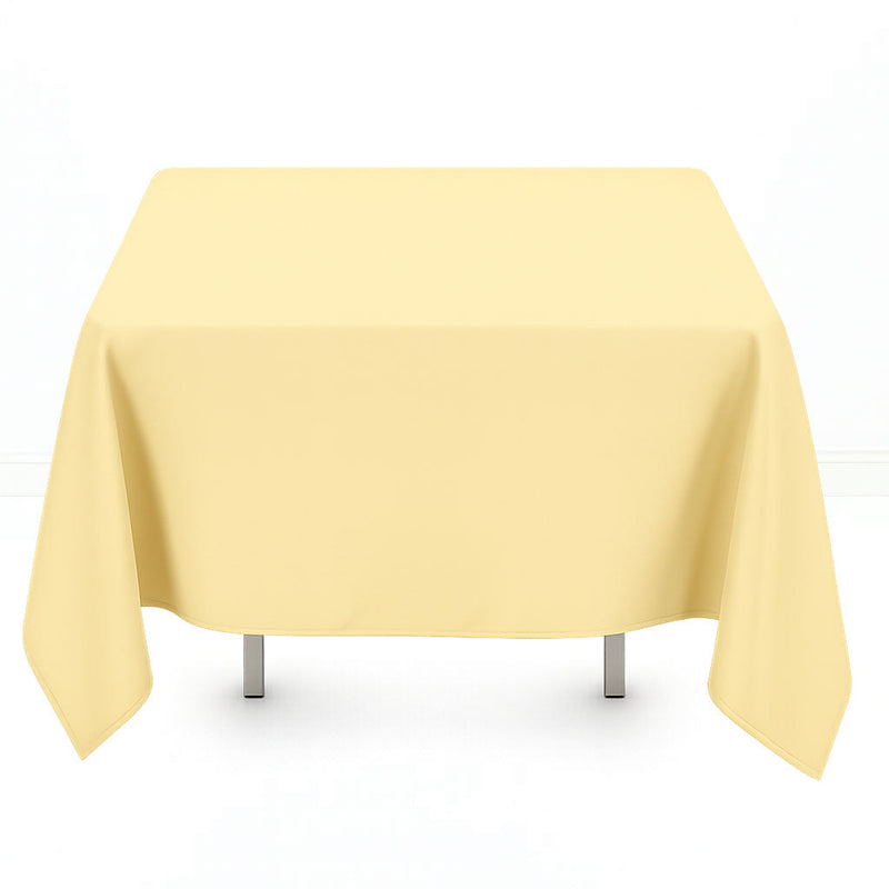 Premium Polyester Square Tablecloth 70"x70" - 220GSM - Champagne - By TCF Linen - thumbnail number 1