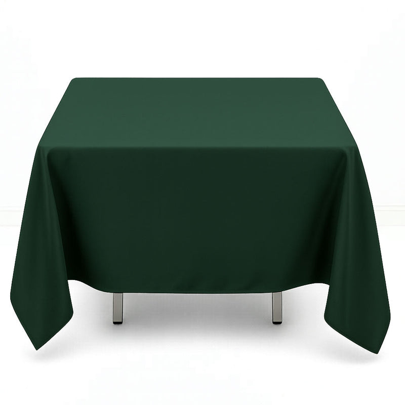 Premium Polyester Square Tablecloth 70"x70" - 220GSM - Hunter Emerald Green - By TCF Linen - thumbnail number 1