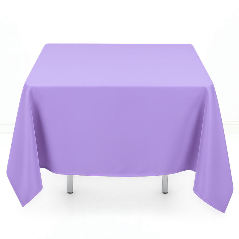 Premium Polyester Square Tablecloth 70"x70" - 220GSM - Lavender - By TCF Linen - thumbnail number 1