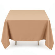 Premium Polyester Square Tablecloth 70"x70" - 220GSM - Nude - By TCF Linen - thumbnail number 1