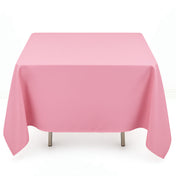 Premium Polyester Square Tablecloth 70"x70" - 220GSM - Pink - By TCF Linen - thumbnail number 1
