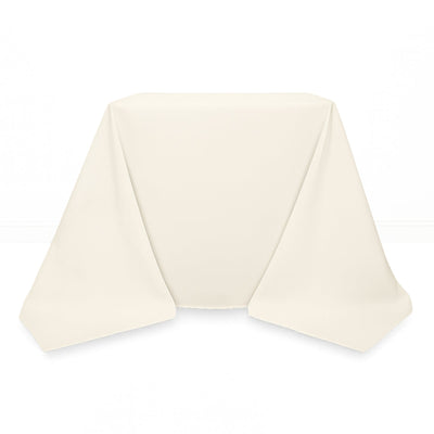 Premium Polyester Square Tablecloth 90"x90" - 220GSM - Ivory - By TCF Linen - thumbnail number 1