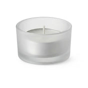 Frosted glass tealight holder with white tealight candle - thumbnail number 1