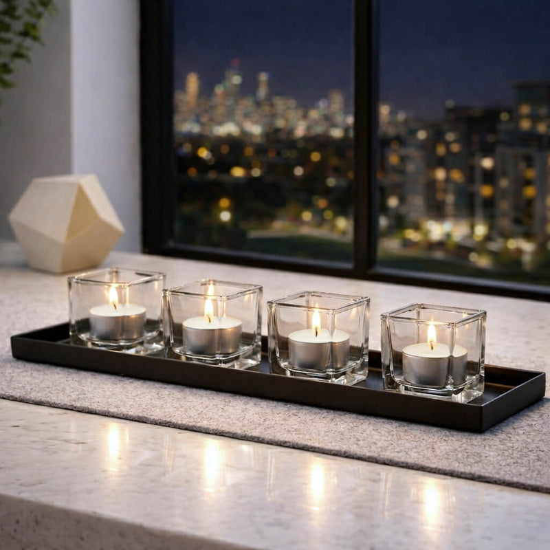 Richland Tealight Candles & Eastland Tealight Holders Set of 96 - Archive - Square Candle Holder - thumbnail number 7