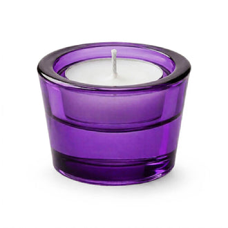 Richland Tealight Candles & Eastland Tealight Holders Set of 96 - Archive - Purple Multi - use Tealight & Taper Holder