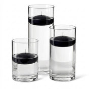 Cylinder Vase Centerpiece & Richland 3" Floating Candles Set of 3 - Black - thumbnail number 1