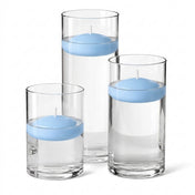 Cylinder Vase Centerpiece & Richland 3" Floating Candles Set of 36 - Light Blue - thumbnail number 1