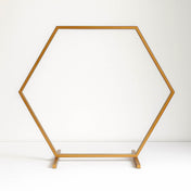 Geometric Gold Hexagon Table Arch 21" – Metal Self-Standing Wedding Flower Balloon Frame - thumbnail number 1