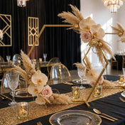 Geometric Gold Hexagon Table Arch 21" – Metal Self-Standing Wedding Flower Balloon Frame - thumbnail number 4