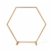 Geometric Gold Hexagon Table Arch 21" – Metal Self-Standing Wedding Flower Balloon Frame - thumbnail number 1