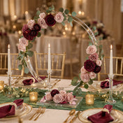 Acrylic Round Hoop Wedding Arch Centerpiece 26" Clear – Tabletop Wreath Stand for Events - thumbnail number 5