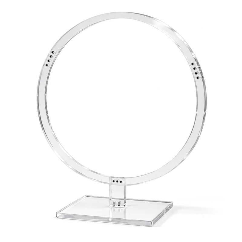 Acrylic Round Hoop Wedding Arch Centerpiece 26" Clear – Tabletop Wreath Stand for Events - thumbnail number 2