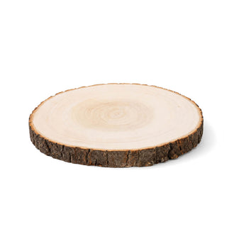Poplar Wood Slabs Rustic Round Slices 15" Dia - Natural Bases for Wedding Centerpieces