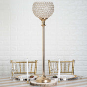 Gold Acrylic Votive Candle Holder 37" – Crystal Goblet Design for Wedding Centerpieces - thumbnail number 2