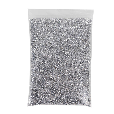 A clear plastic bag filled with sparkling silver faux diamond rhinestone vase fillers - thumbnail number 1