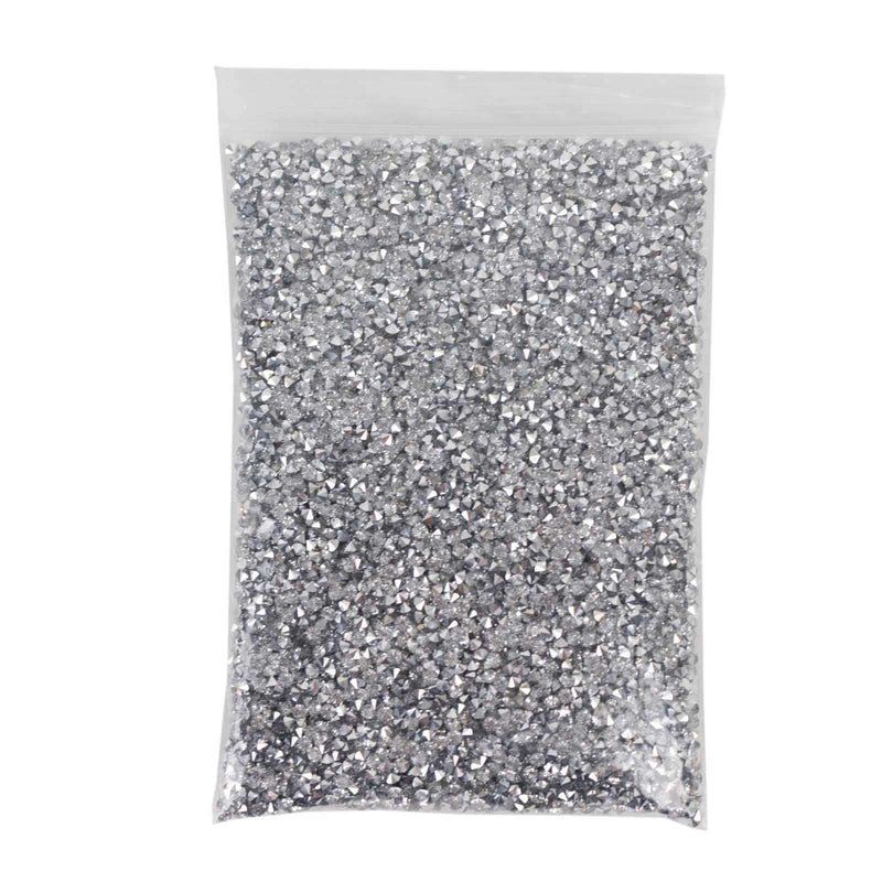 A clear plastic bag filled with sparkling silver faux diamond rhinestone vase fillers - thumbnail number 1