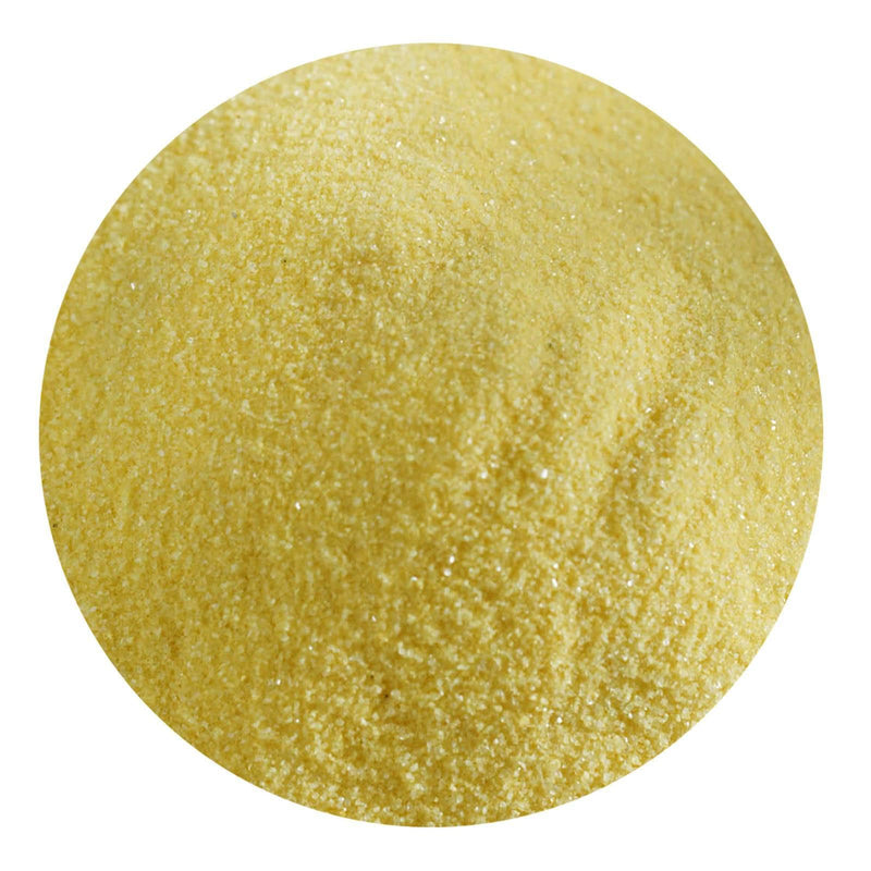A circular close-up of fine lemon yellow decorative sand for vases and crafts - thumbnail number 1