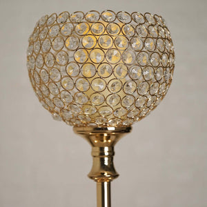 Gold Acrylic Votive Candle Holder 37" – Crystal Goblet Design for Wedding Centerpieces