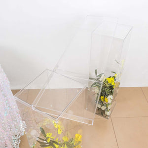 Rectangular Clear Acrylic Connector Plate 46"x12" – 4mm Thick Table Bridge with Protective Film