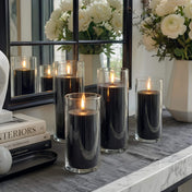 Richland Slim Pillar Candles & Cylinder Vases Set of 8 - Black - thumbnail number 8