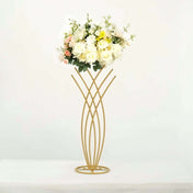 Mermaid Tail Design Gold Metal Flower Frame 2ft – Table Centerpiece Wedding Floral Display Stand - thumbnail number 2